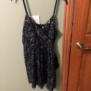Express size M black sequin dress worn twice!